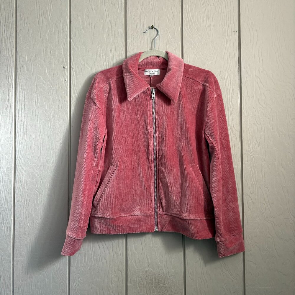 Texture & Thread Velour Corduroy Bomber Jacket